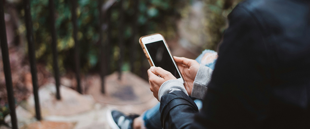 person on cell phone