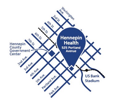 Map to Member Service Center 525 Portland Avenue